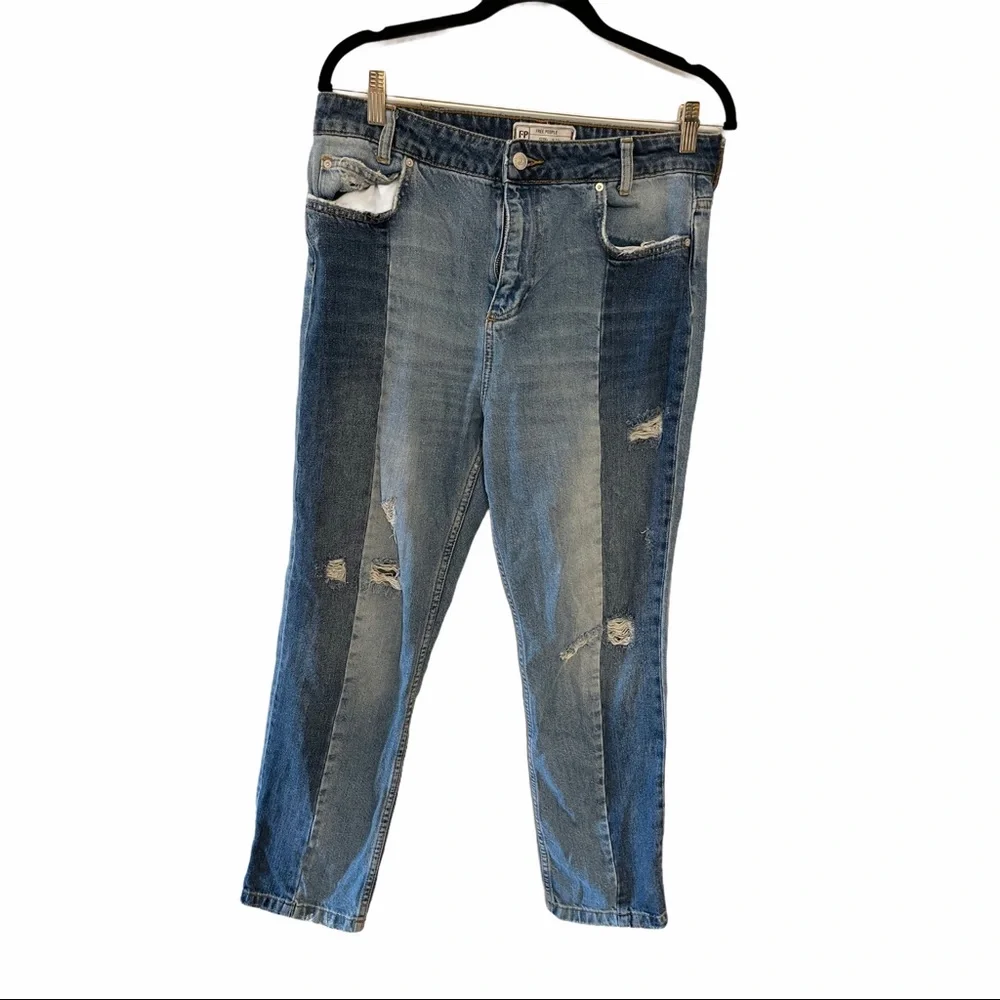 Free People Patchwork Jeans size 30 - Picture 6 of 7